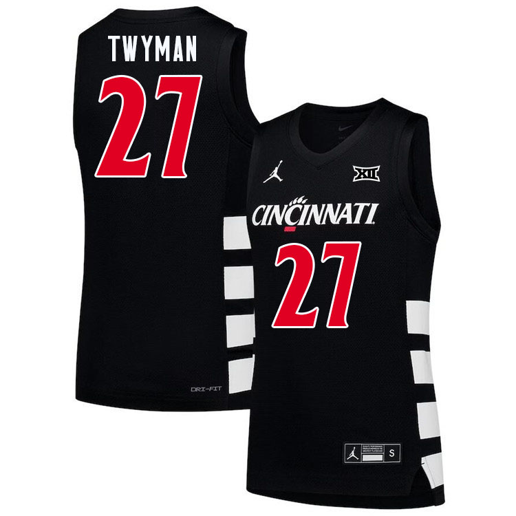 Jack Twyman Cincinnati Jersey,Cincinnati Bearcats #27 Jack Twyman Basketball Jersey Youth-Black